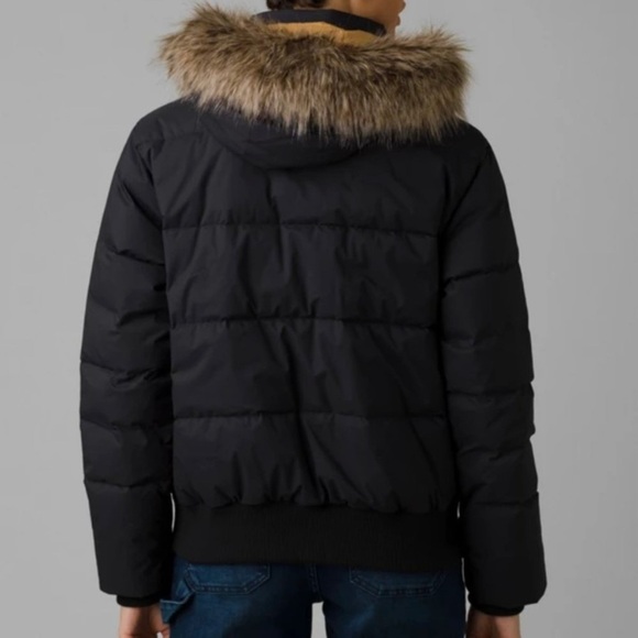 prAna Women's Kromata Down-Filled Bomber Jacket, Black - Picture 2 of 9